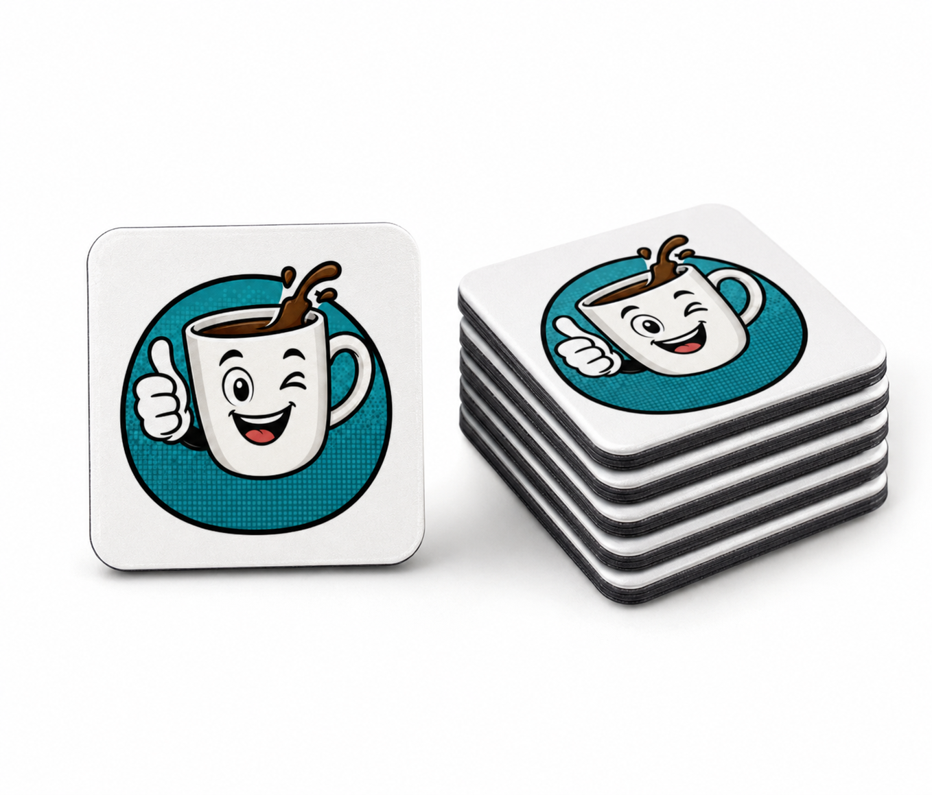 Kühlschrankmagnet zum Bedrucken – 50 x 50 mm Foto-Magnet 6 Stück